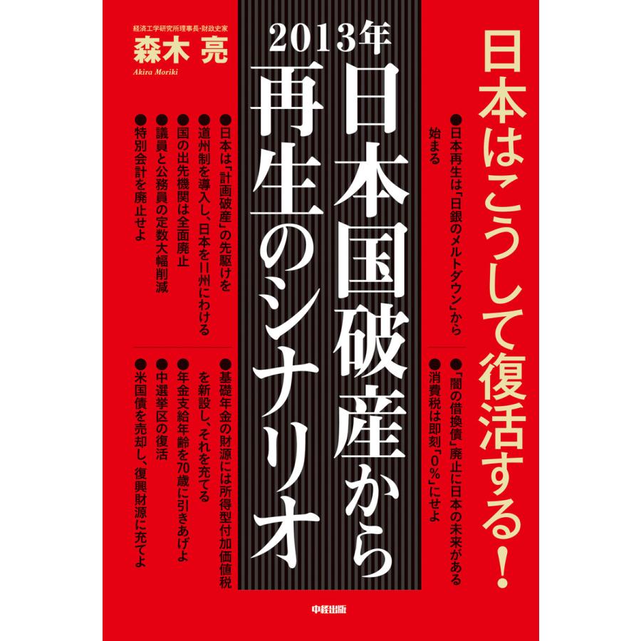 2013年日本国破産から再生のシナリオ 森木亮