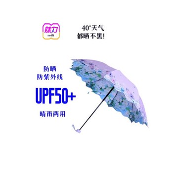 太陽傘防紫外線黑膠超強防曬雙層兩面花色三折韓版晴雨兩用遮陽傘