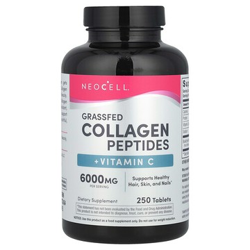 NeoCell, 草飼膠原蛋白肽 + 維生素 C，250 片
