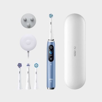 【送6入微震清潔刷頭】Oral-B iO9 微震科技電動牙刷-湖水藍