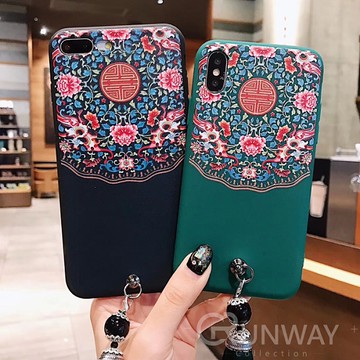 【R】延禧攻略 宮廷風 浮雕 流蘇 手機殼 蘋果 iPhone 7 8 Xs 全包邊軟殼