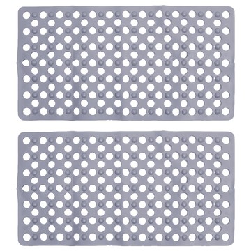 吸盤式漏孔防滑墊 TPE材質  40 x 70cm  深空灰  2個