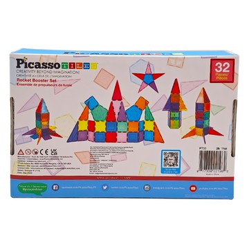 PicassoTILES 畢卡索 磁力片積木 火箭組 32片  PI21962  1組