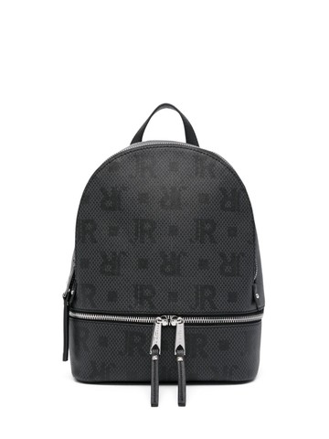 John Richmond - logo-print backpack - women - Viscose/Polyurethane/Polyamide - One Size - Black