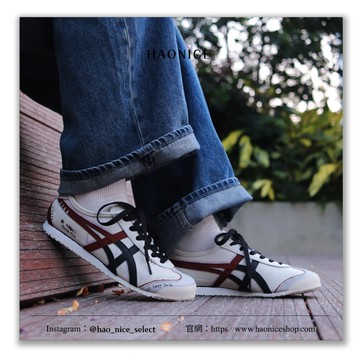 【HAO NICE】惡作劇訂製款Onitsuka Tiger 鬼塚虎 MEXICO 66 星際信號 米色 復古運動鞋 休閒鞋