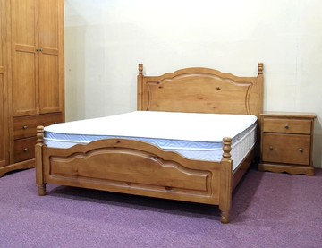 【歐風別館】鄉村風五尺雙人全實木床架【基隆至台中免運費】