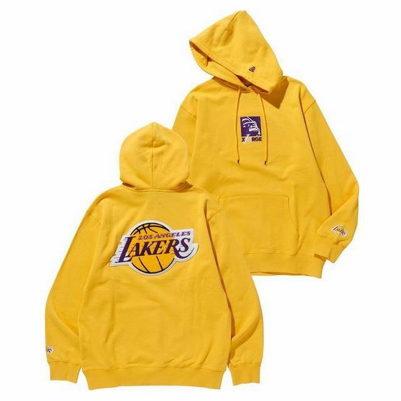 エクストララージ XLARGE LAKERS MIX LOGO PULLOVER HOODED SWEAT 