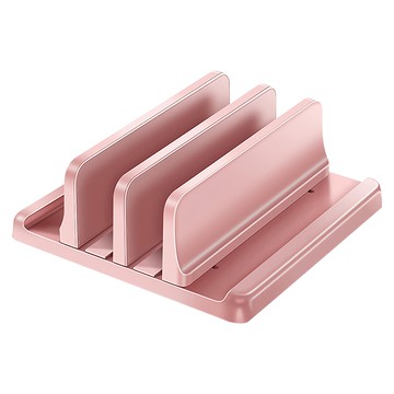 筆電散熱立架/收納架 雙槽型  粉紅色  1個