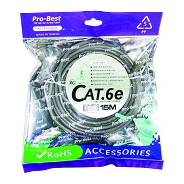 Pro-Best 柏旭佳 NET-CBL-AMP15/C6 15M 網路線 Cat.6e 含接頭