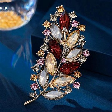 【巴黎精品】現貨+預購 女西裝高級胸針裝飾別針領針襯衫防走光釦首飾-水晶羽毛禮服女配件2色a1jx85