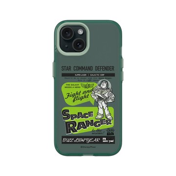 iPhone 15 Clear 憂墨綠 - 迪士尼-玩具總動員 Toy Story - 巴斯光年-美式風格
