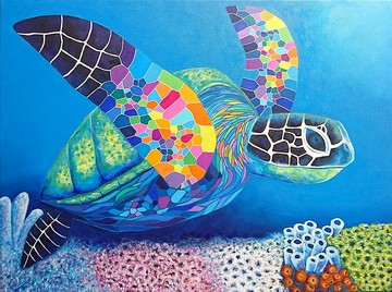 海龜繪畫－如果我會飛翔