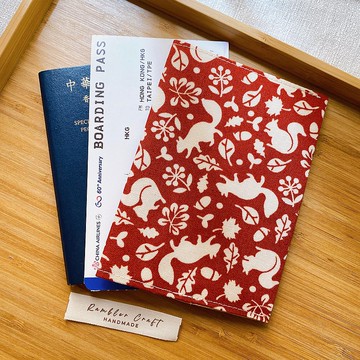 護照套 Passport Holder 護照夾 護照收納 紅色松鼠款