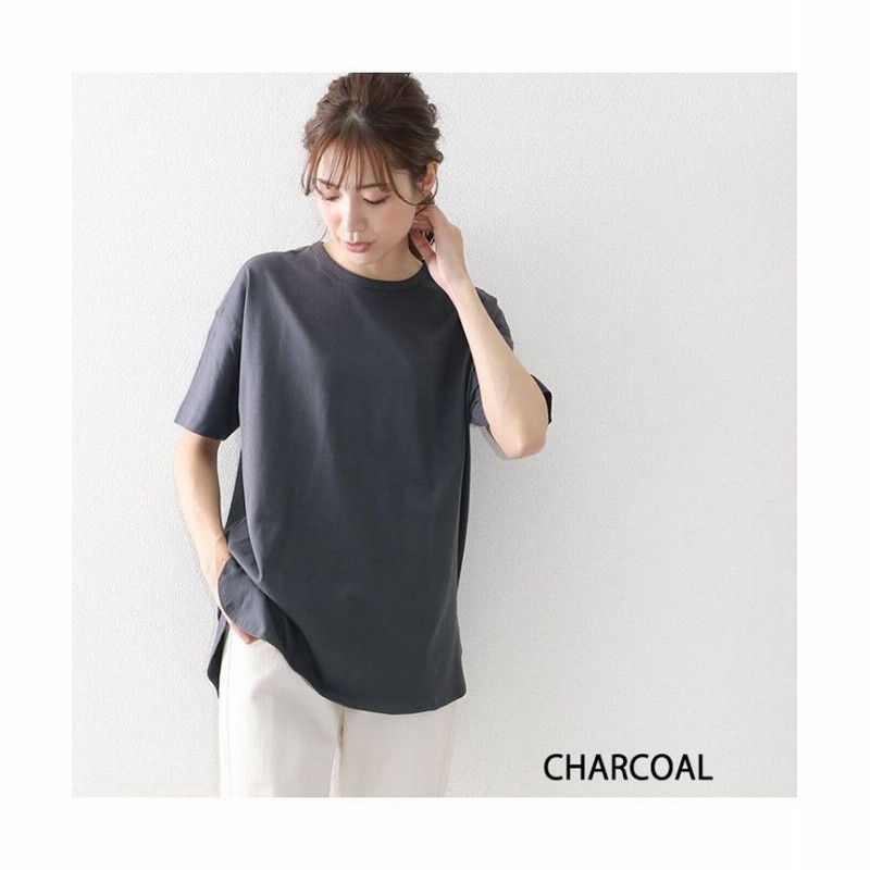 Owncode オウンコード オーガニックコットン半袖tシャツ レディース チャコールグレー 通販 Lineポイント最大1 0 Get Lineショッピング