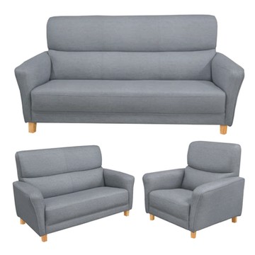 文創集 米歌灰耐磨皮革獨立筒沙發椅組合(1+2+3人座組合)-191x88x99cm免組