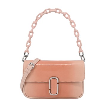 MARC JACOBS THE SHADOW PATENT LEATHER 漆皮翻蓋手提/斜背兩用包-橘