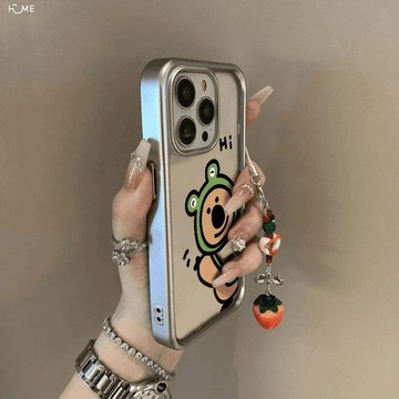 青蛙頭套小熊蘋果手機殼蘋果16/15手機殼14/13/12軟殼XR/XS/8P/11