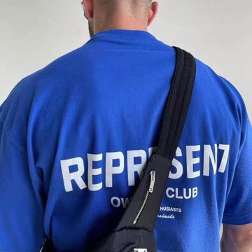 REPRESENT REP高街潮牌印花寬松霧霾藍潮流嘻哈夏季短袖T恤男士棉