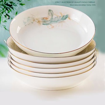 陶瓷盤子菜盤家用2023新款餐具現代簡約圓形飯盤碗盤組合碗碟套裝