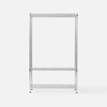 特力屋鍍鉻凹網三層架寬90*深30*高150公分