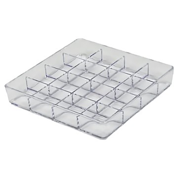 德德小品集 收納盤 分類盒 透明 飾品 餐具 (眼影盤 口紅 小抽屜 架) 16格  1個