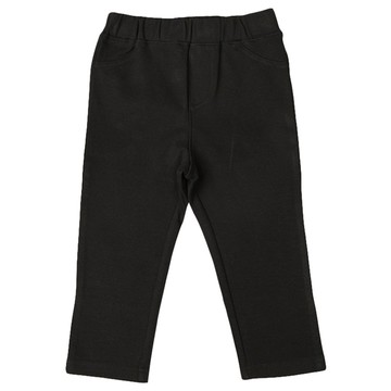 akachan honpo - 7分經典褲 耐摩擦-黑色