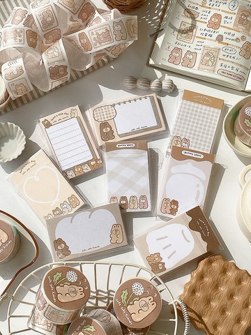 軟綿綿的小熊軟糖拼貼卡/手帳素材/卡片/30張入/共4款