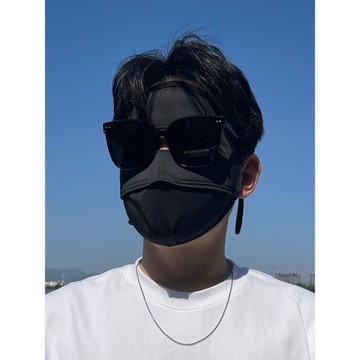 全臉防曬面罩男冰絲遮陽臉罩夏季透氣防護口罩開車防紫外線臉基尼