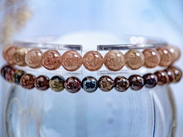 【招人緣水晶】高CP 金沙太陽石 \ 彩調彼得石 水晶手串手鍊