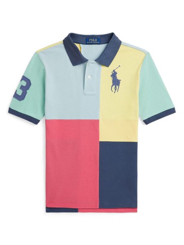 Ralph Lauren Kids - colour-block polo shirt - kids - Cotton - 5 - Red
