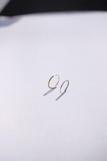 Half Moon 半月 純銀x黃銅幼戒