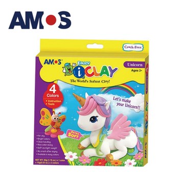 韓國AMOS 4色天馬主題DIY超輕黏土(台灣總代理公司貨)