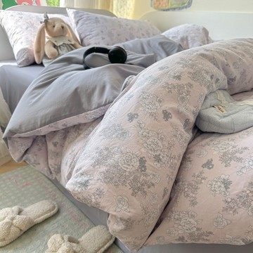 A類母嬰復古床包組 水洗棉被套四件套 古法床品 超柔軟 親膚 宿舍 三件套 床包四件組
