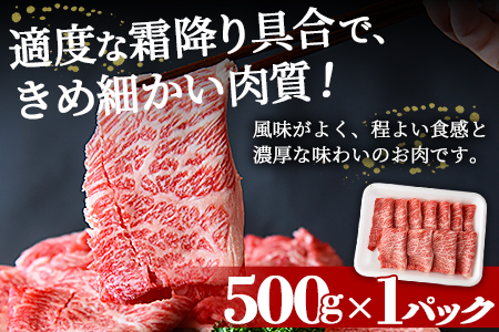 ＜宮崎牛肩ローススライス 500g＞翌月末迄に順次出荷