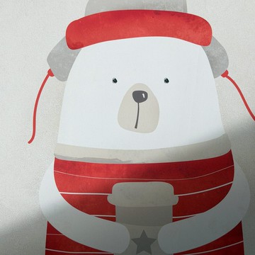 【微瑕特惠】【福利品】咖啡暖暖掌白熊- 臥室掛畫/臥室掛畫