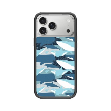 iPhone 17 Pro Max Mod NX -邊框背蓋組合 (相機按鈕) 黑 - 花生騷 WasangShow - 鯨魚迷彩