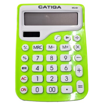 CATIGA 12位數含稅價快速IC計算機 MS-6V  綠色  1個