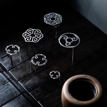 草木祠原創戶外爐具伍德架三腳架火缽架子風爐支架鐵壺酒精燈底座