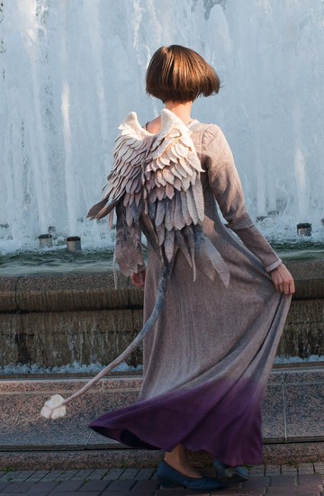 羽翼龍後背包，獨特氈毛手工包，自選顏色