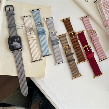 華夫格絨適用於Apple watch10 錶帶 iwatch錶帶 全系列通用錶帶 蘋果錶帶