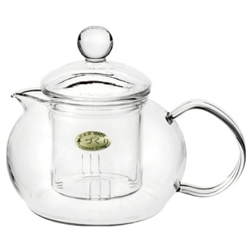 Chikao glass 耐熱流派花茶壺  透明色  600ml  1個