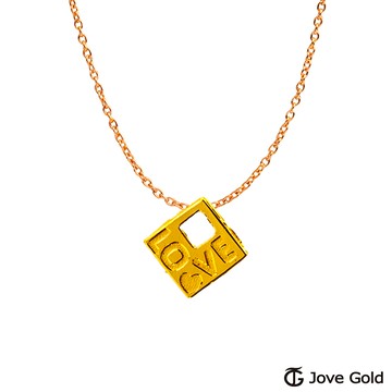 Jove Gold 漾金飾 紀念愛黃金墜子 送項鍊
