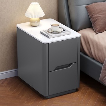 床頭櫃 斗櫃 邊櫃 免運熱銷 快速出貨 附發票 超窄全實木烤漆床頭櫃家用臥室床邊櫃小型極窄簡約現代收納儲物櫃