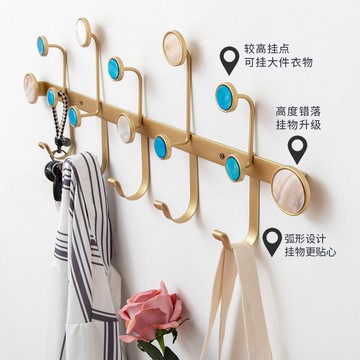 鐵藝衣服掛鉤墻上掛衣架創意門後裝飾掛鉤進門玄關免打孔掛衣鉤子 雙11全館免運