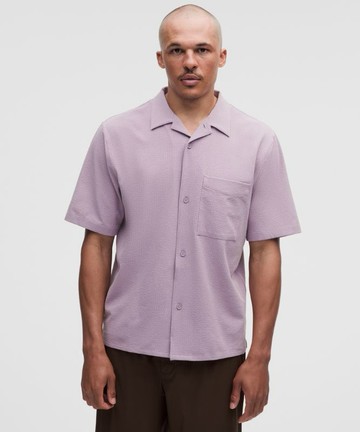 Airing Easy Camp-Collar Shirt Textured Size Medium