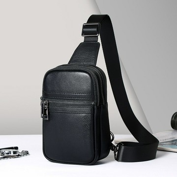 【免運/可開票】台灣公司 側背包 肩背包 男士包 胸包 郵差包 真皮側背包 真皮肩背包 胸包斜挎小包男真皮運動側背包男時尚防水休閑潮流胸包男士高級感C15