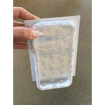 滿屏愛心小狗適用11蘋果15手機殻13磨砂iPhone14promax軟12XR防摔