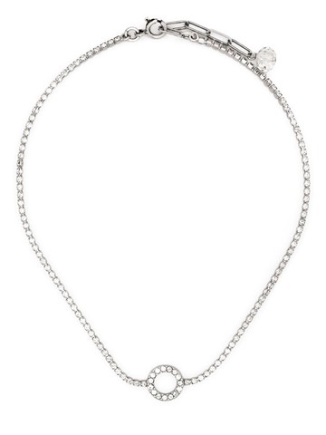 ISABEL MARANT - Disco ring embellished necklace - women - Brass/glass - One Size - Silver