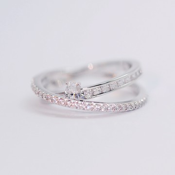 SWAROVSKI 施華洛世奇 Hyperbola 戒指 鍍白金色