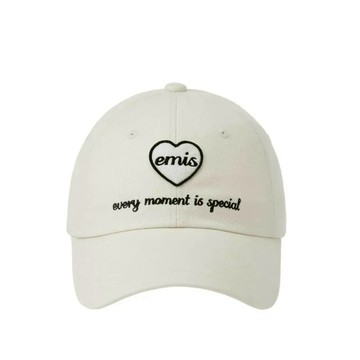 韓國 EMIS  HEART WAPPEN BALL CAP 愛心刺繡老帽 帽子
